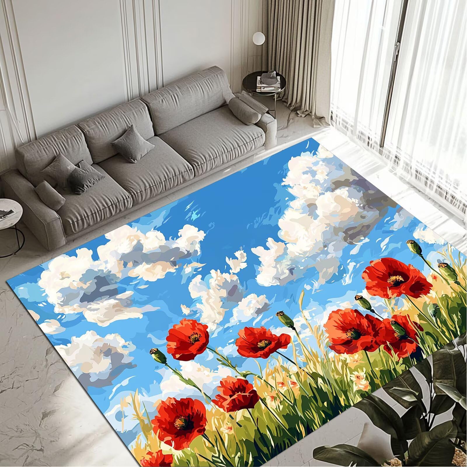 Tapis Sunset 60x90cm pour salon et chambre adulte lavable et antidérapant