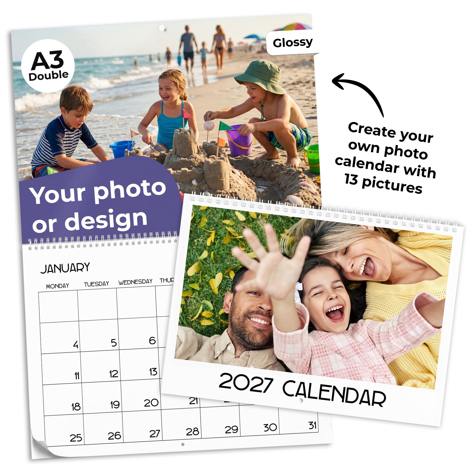 Calendar 2027 Classic A3 Double 59.4x42cm 250gsm Glossy