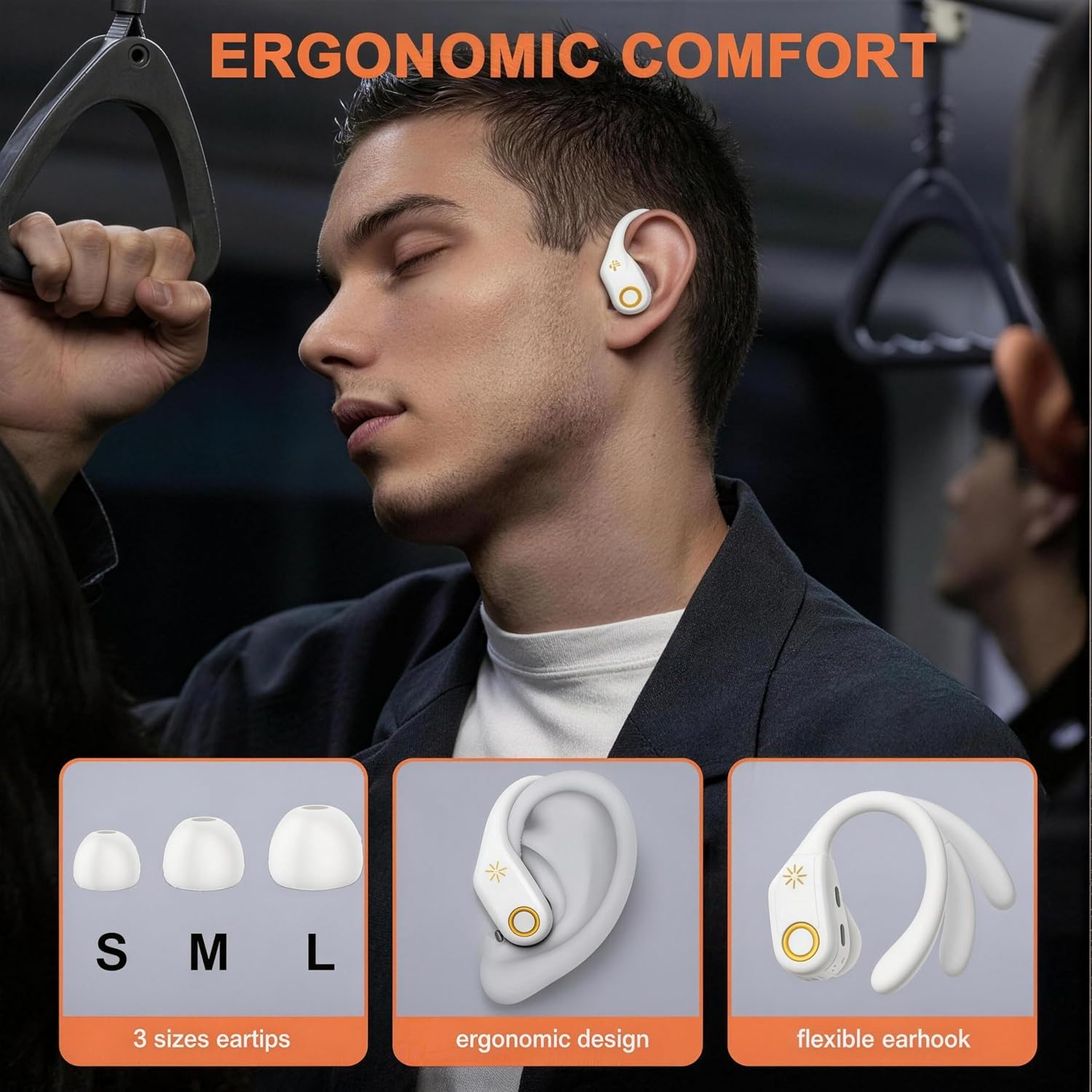 AI Translation Earbuds Real Time 145 Languages Noise Cancelling Headphones 60H Playtime Translator Audifonos Traductores Inglés Español, Translating Ear Buds for Business, Travel, Meeting, Learning image 4