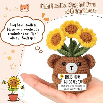Retirement Sunflower Gifts for Women Inspirational Cheer Thoughtful Nurse Gifts for Women Get Well Going Away Farewell Thank You Gift for Coworker Life is Tough But So are You Office Sunflower Decor
