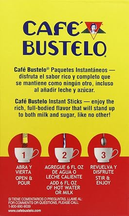 Cafe Bustelo Instant Espresso Coffee Single Serve Packets 6 Count (Pack of 4)