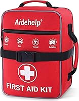 Aidehelp 520 Pieces Premium First Aid Kit - Large Emergency Survival Medical Kit for Home, Car, Camping, Hiking, Travel (Red)