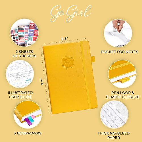 Miniatura 2 de GoGirl Agenda semanal  Planificador de trabajo y vida por hora con ranuras de tiempo  Organizador vertical para productividad diaria, A5 (amarillo