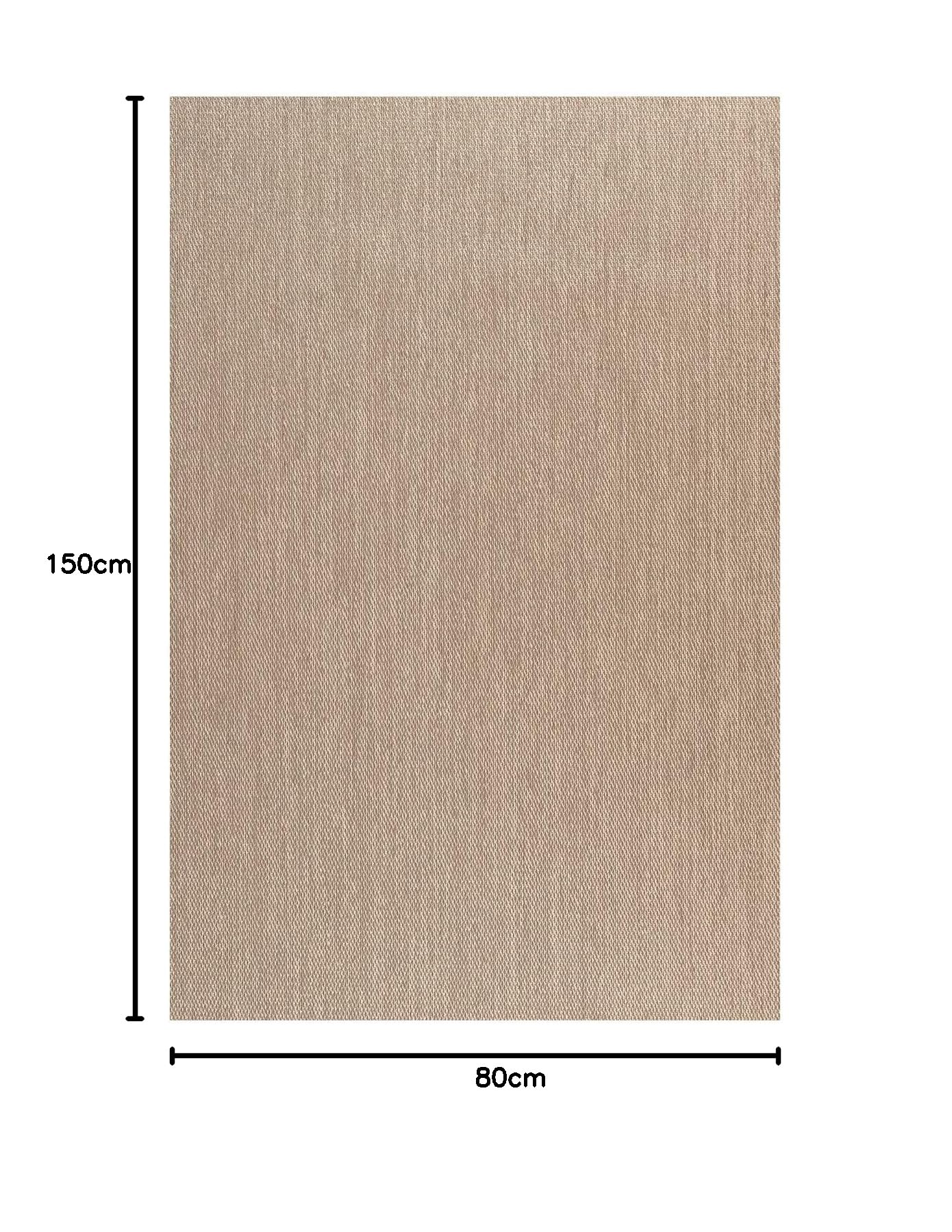 Tappeto Salotto Vinilico Antiscivolo, Lavabile e Resistente alle Macchie, Tessuto Intrecciato e Senza Pelo, Tappeto in Vinile Perfetto per Interni ed Esterni, STORESBASIC Beige 80x150