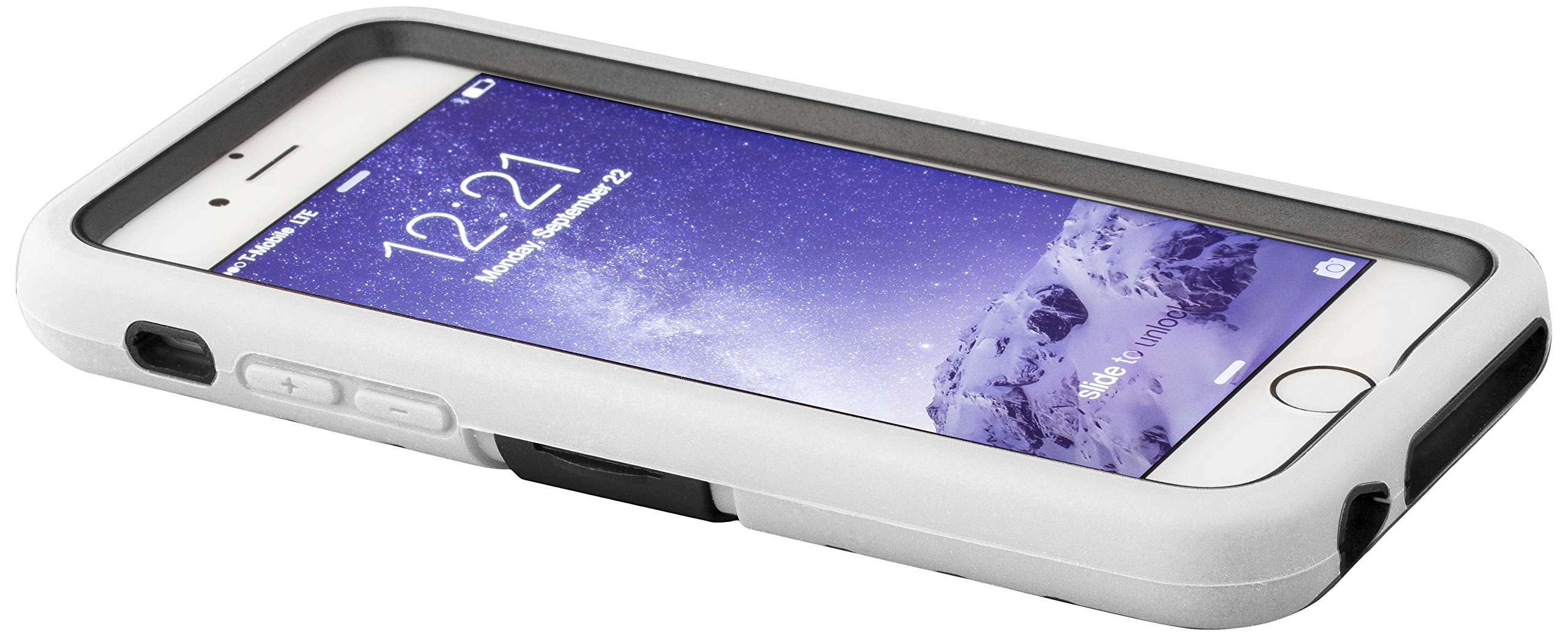 iTrend Armored Case With Stand, Silicone and Plastic Combo, iPhone 6, White