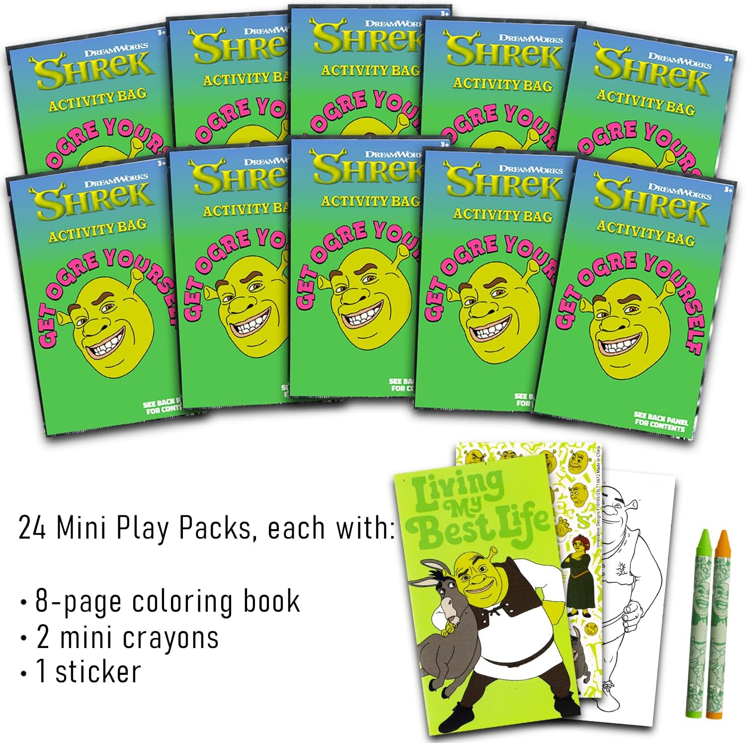 Shrek Party Favors for Kids Bundle - 24 Mini Activity Packs image 2