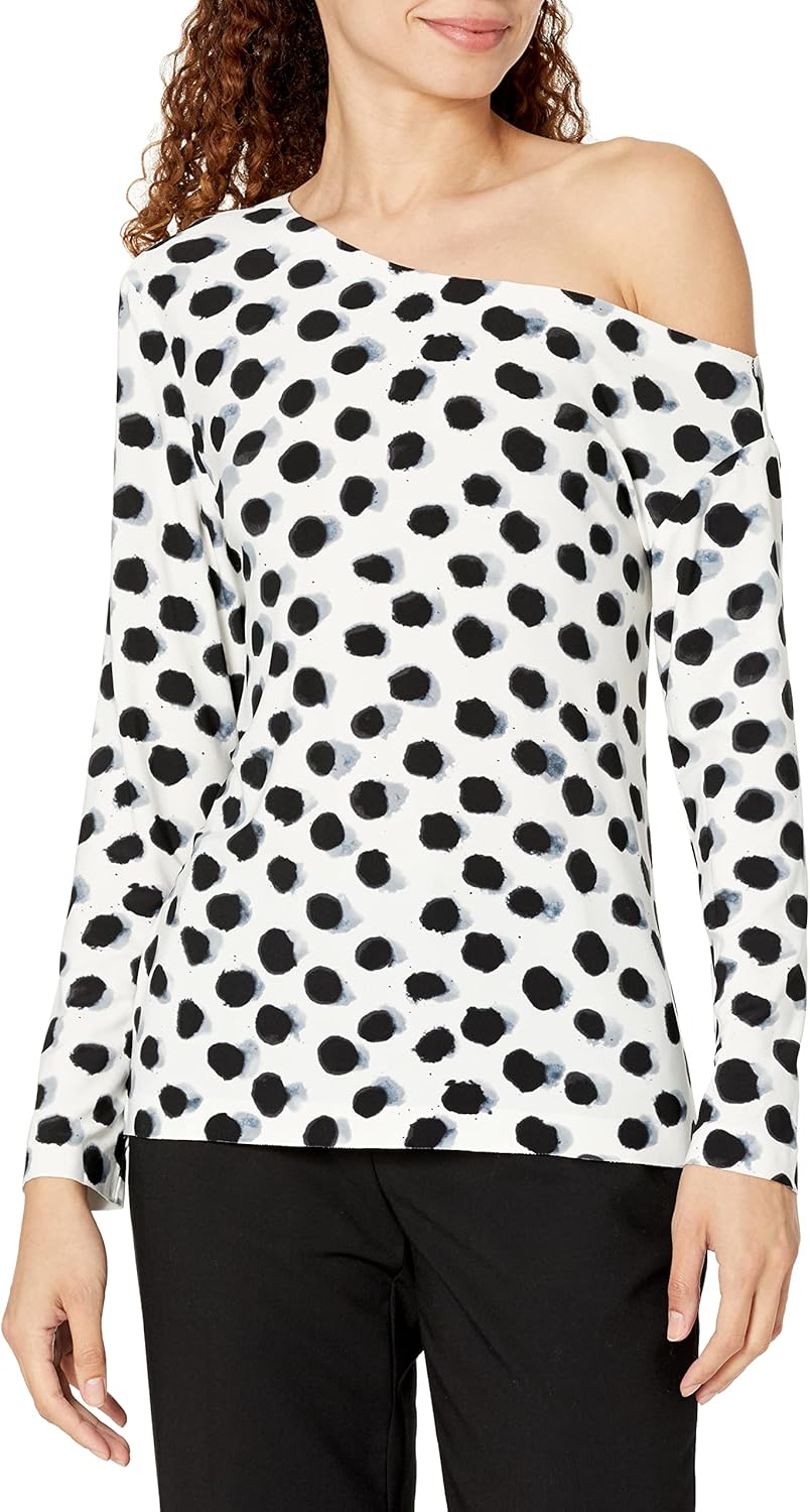 Norma Kamali Women's Long Sleeve Drop Shoulder Top