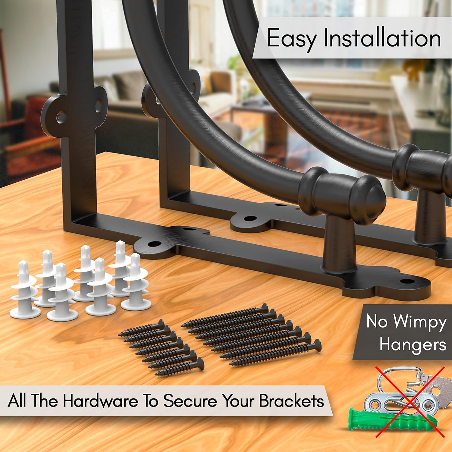 Decorative Shelf Brackets Black Metal Cast Iron Rustic Farmhouse Shelf Bracket Wall Bracket for Shelves : Tools & Home Improvement