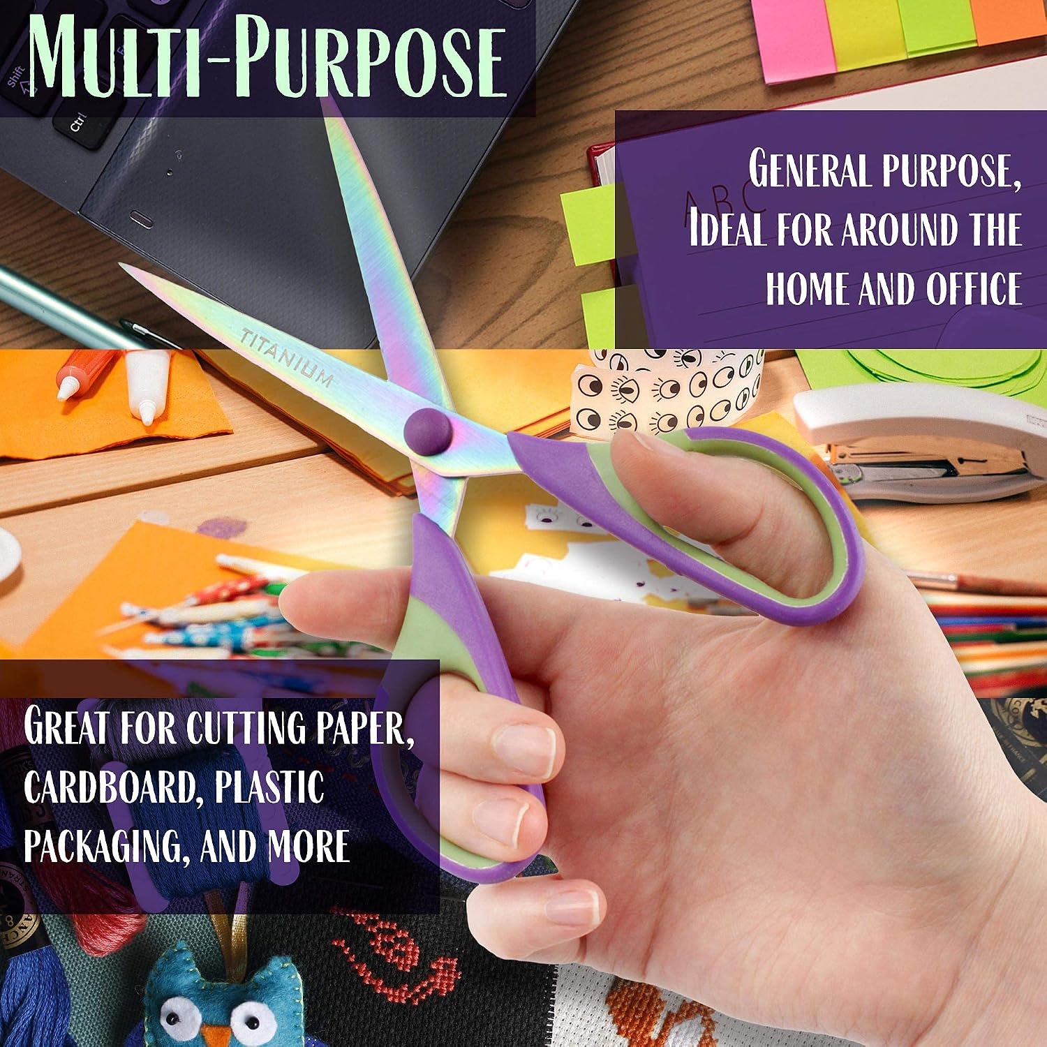 Ultimate Value Scissor Set for Kitchen and Craft Set- 1 Set (5 Scissors)