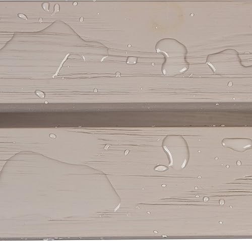 Miniatura 6 de Shine Company Long Island Mesa auxiliar rectangular de madera maciza, mesa auxiliar Adirondack para exteriores, piedra gris