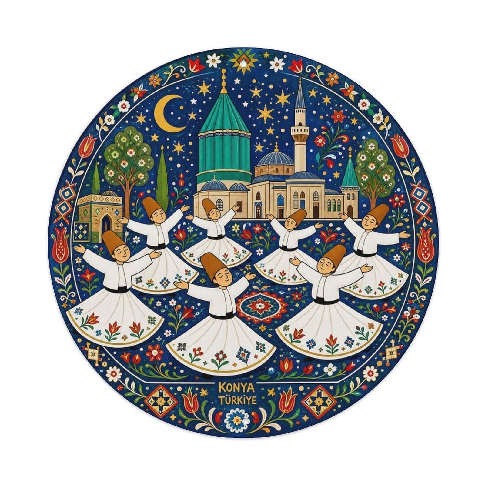 Konya Whirling Dervish Turkey Folk Culture Heritage Metal Tin Sign