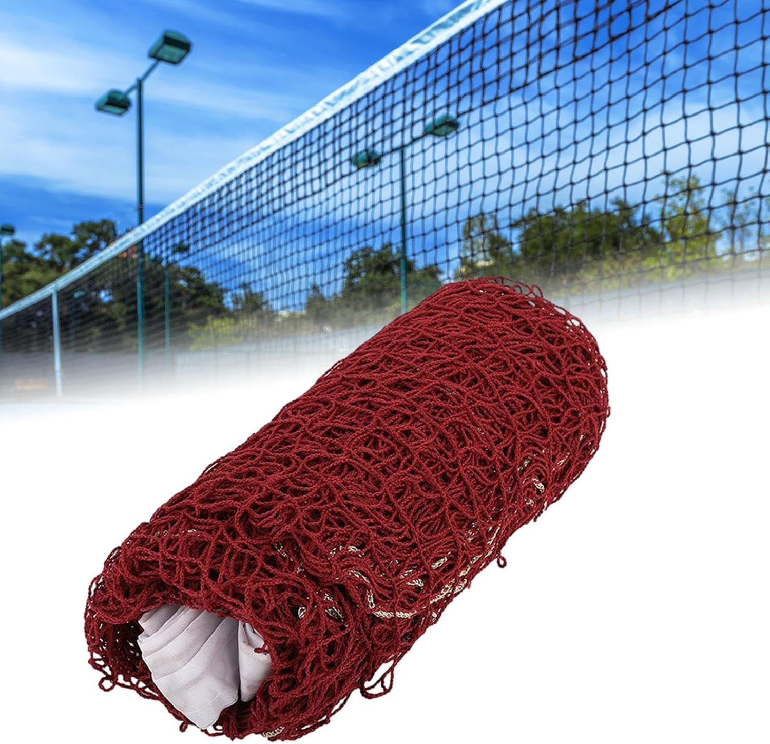 Badminton Replacement Net 240x30 inch Portable Sport Training Net for Badminton Pickleball Volleyball Easy Setup Tight Edge Stitching