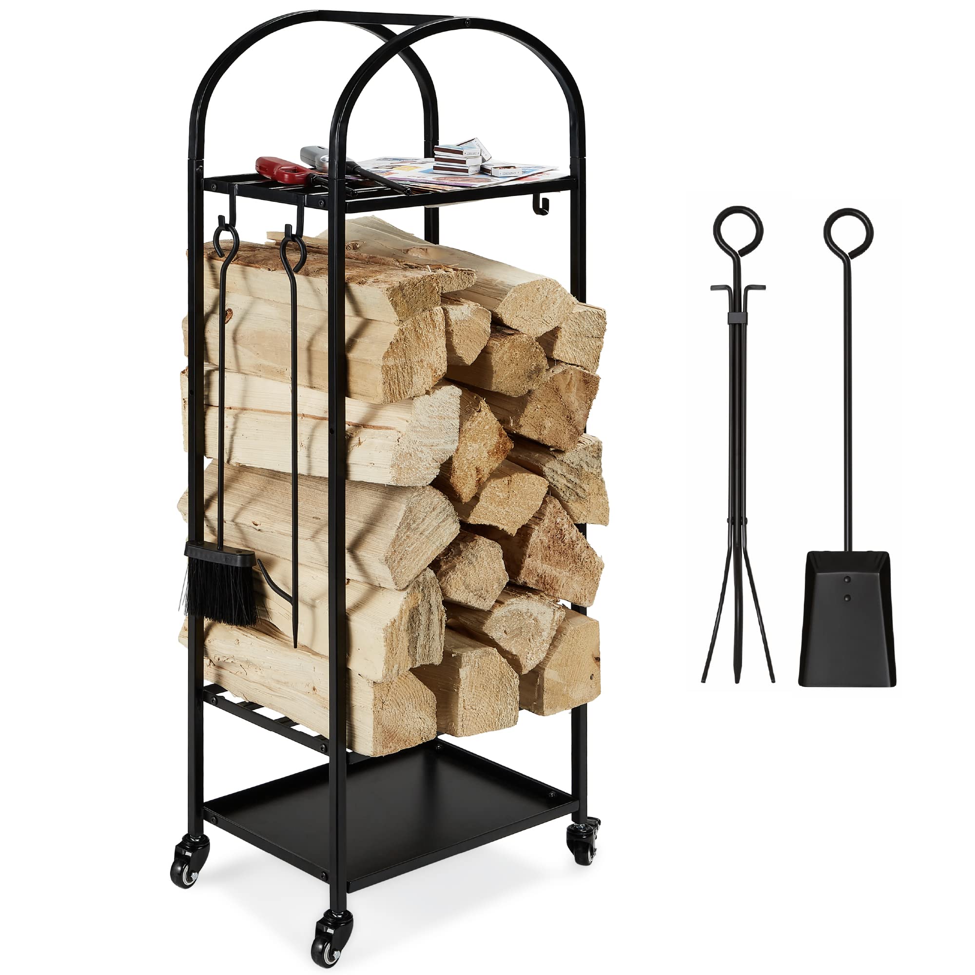 Buy Best Choice Products Large Firewood Log Rack, XL 4ft 3 Tier Wrought