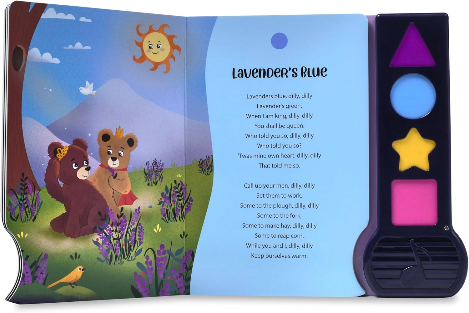 Musical Book for Toddlers with Lullaby Songs, Interactive Toy, Twinkle, Twinkle Little Star, Sing Along, Montessori Sound Book for Young Kids, Nursery Rhyme Book for Babies