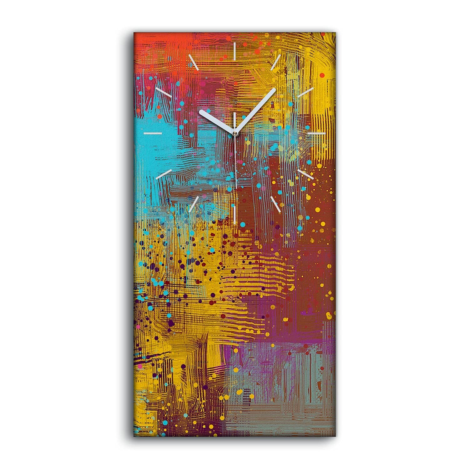 Horloge sur Toile Silencieuse sans Tic-Tac Peinture Moderne 30x60