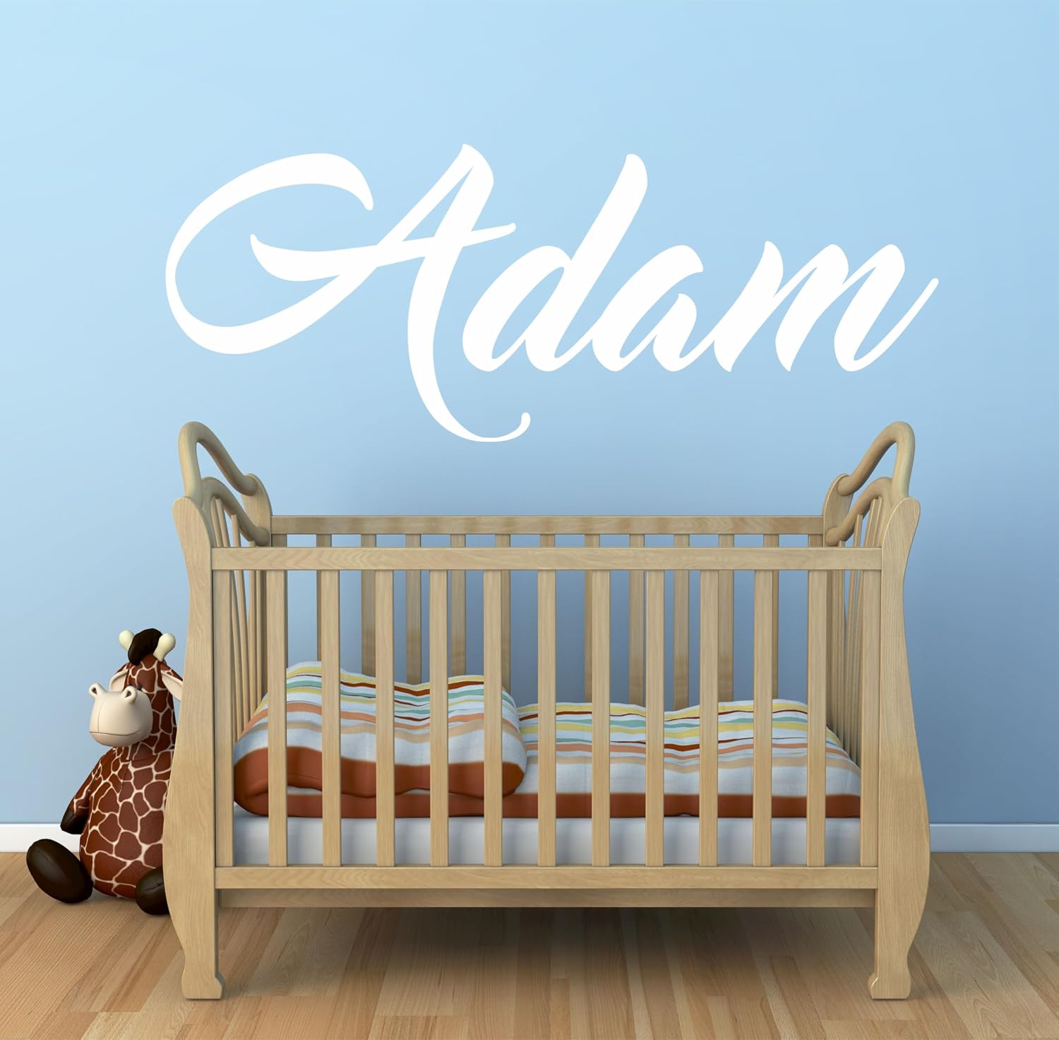 Decor Designs Decals Boys Cursive Single Personalized Custom Name Vinyl Wall Art Decal Sticker, Nursery Decoration, Baby and Children Bedroom Decor, (Multiple Size Choices) (Boys Single Name)