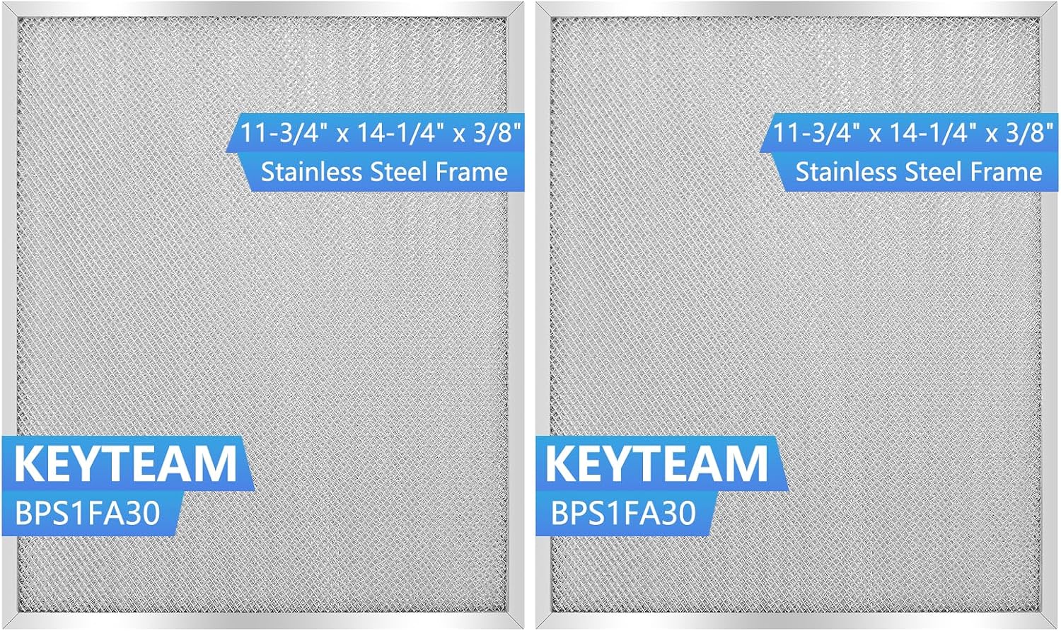 Stove Hood Vent Filter 11-3/4" x 14-1/4" BPS1FA30 - Compatible with NuTone Allure & Broan Range Hood Filter Replacement 99010299 - Fits QS1 QS2 30" Hoods(​Aluminum Frame: 2-Pack)