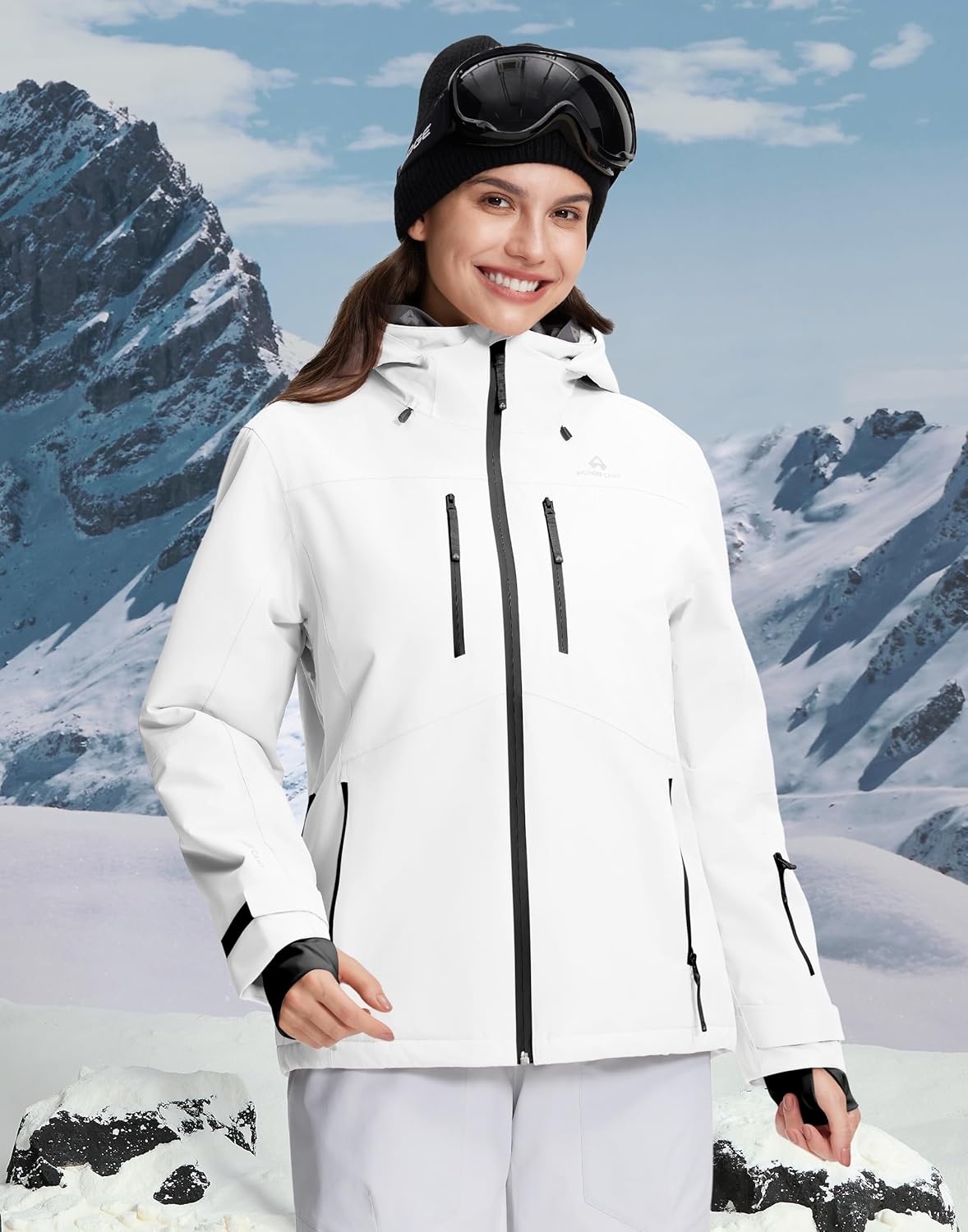 Pionner Camp Women's Ski Jacket 15k Waterproof Insulated Winter Snow Coat Rain Jacket for Skiing Snowboarding Hiking - Image 3