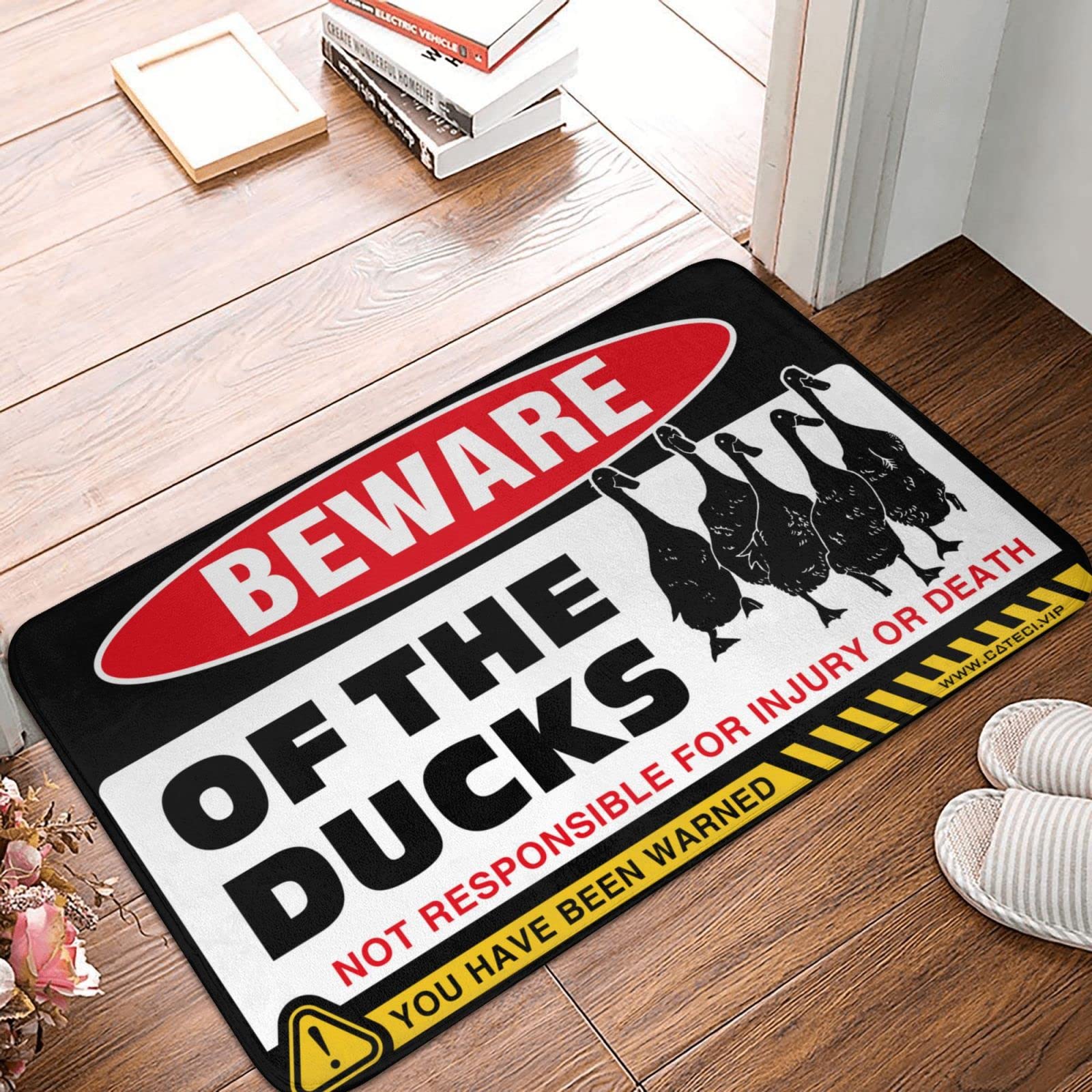 Beware Of Duck Rug tapis robuste 65x90cm style urbain ados