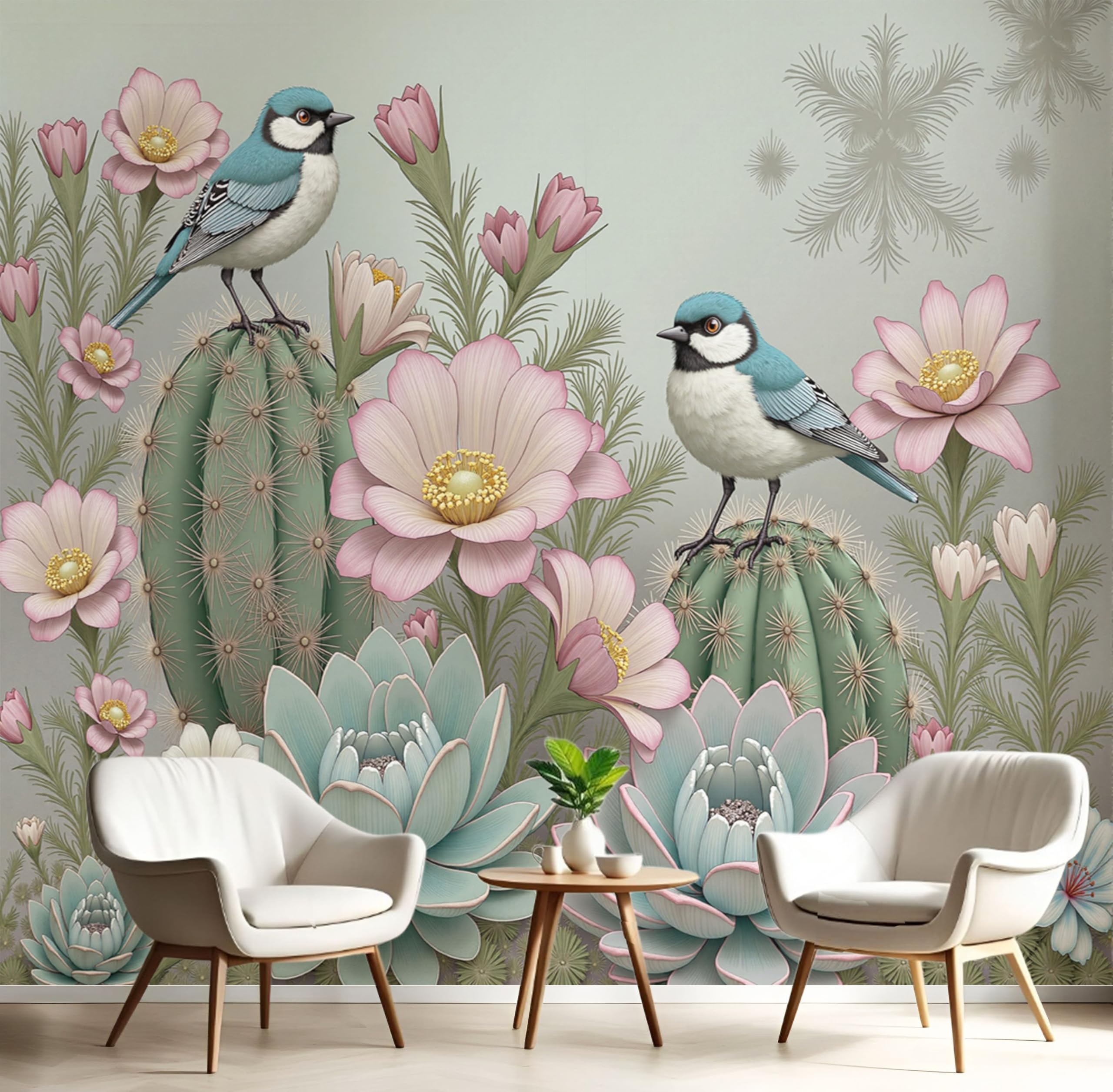 Papier peint panoramique 3D pour agrandir une petite pièce avec un décor de nature