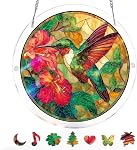 Acrylic Puzzle Suncatcher 114 Pieces, Blossom Songbirds Sun Catchers Puzzle, DIY SunCatchers Puzzles Window Hanging, Home & Garden Decor, Gifts for Family and Friends, 7.7 in