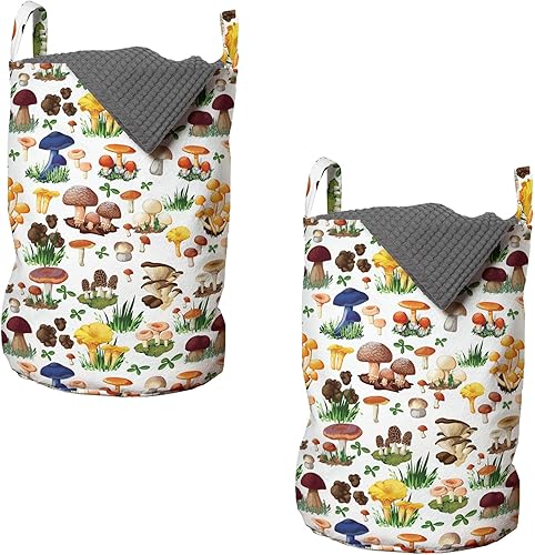 Miniatura 14 de Ambesonne Bolsa de lavandería de flores, hojas y flores, diseño vintage de hiedra con plantas, diseño de naturaleza, impresión artística retro,