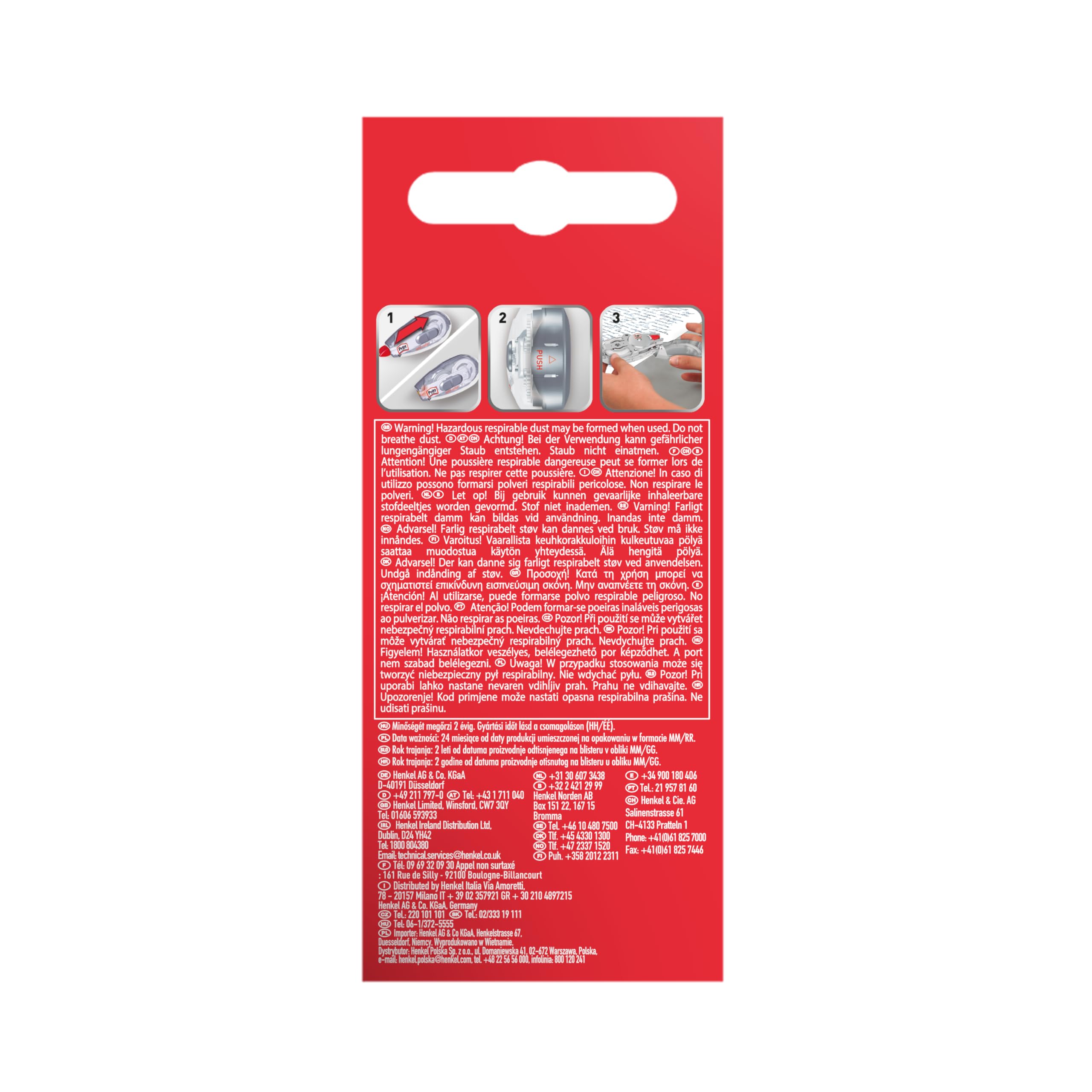 Pritt Korrekturroller Nachfüllkassette, Premium Korrekturband mit neuer flexibler Spitze, einfache Anwendung, Bandlänge: 12 m, Bandbreite: 6 mm, 10 Stück (Packung mit 2)
