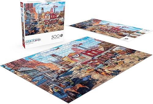 Miniatura 4 de Buffalo Games - Dominic Davison - Old Western Town - Rompecabezas de 500 piezas para adultos - Rompecabezas desafiante perfecto para noches de juego