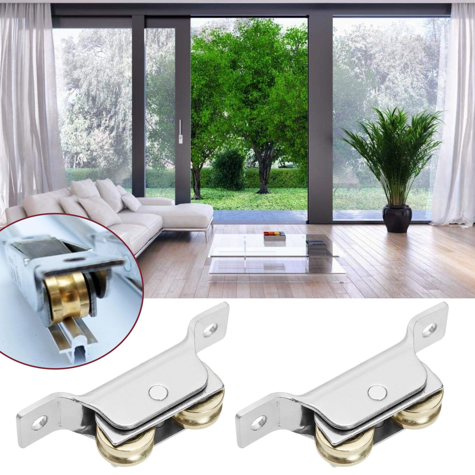 6PCS Rodillos Dobles Puerta Corredera Ventana Rueda Puerta Ventana Rueda Doble Rodamiento Rueda Para Puertas Correderas Rodamientos Para Ventanas Correderas Rodamientos Para Pared De Ducha