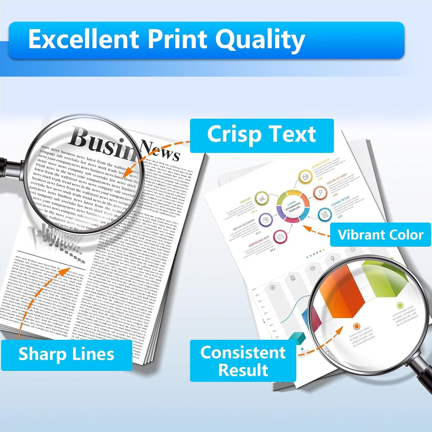 LC30134PKS High-Yield Color Ink Cartridges 4-Pack, Up to 400 Pages per Cartridge, Includes Black, Cyan, Magenta and Yellow - Replacement for Brother MFC-J491DW MFC-J497DW MFC-J895DW MFC-J690DW Printer