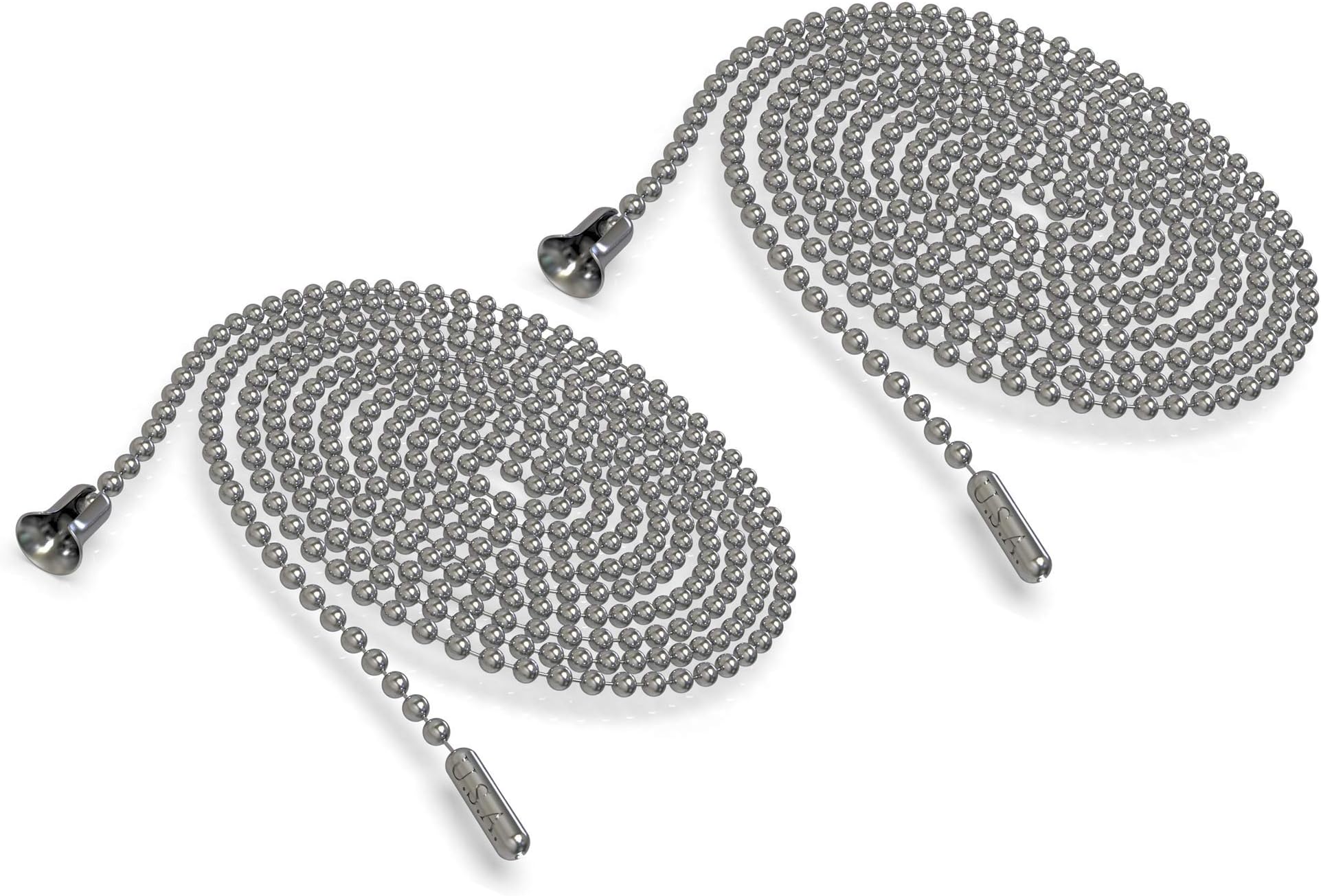 Ceiling Fan Pull Chain – 2 Pack 36-inches Stainless Steel Fan Pull Chain for Hanging Light Fixtures