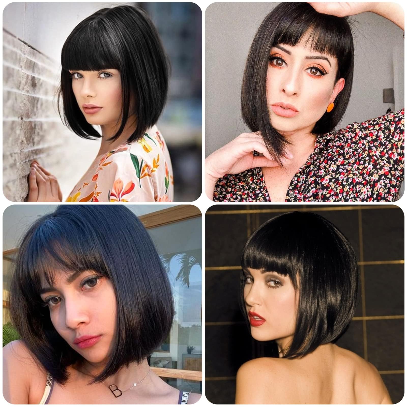 Parrucca Corta BOB Con Trecce Sintetiche Per Donna - Shinon 14 Pollici - Clip In