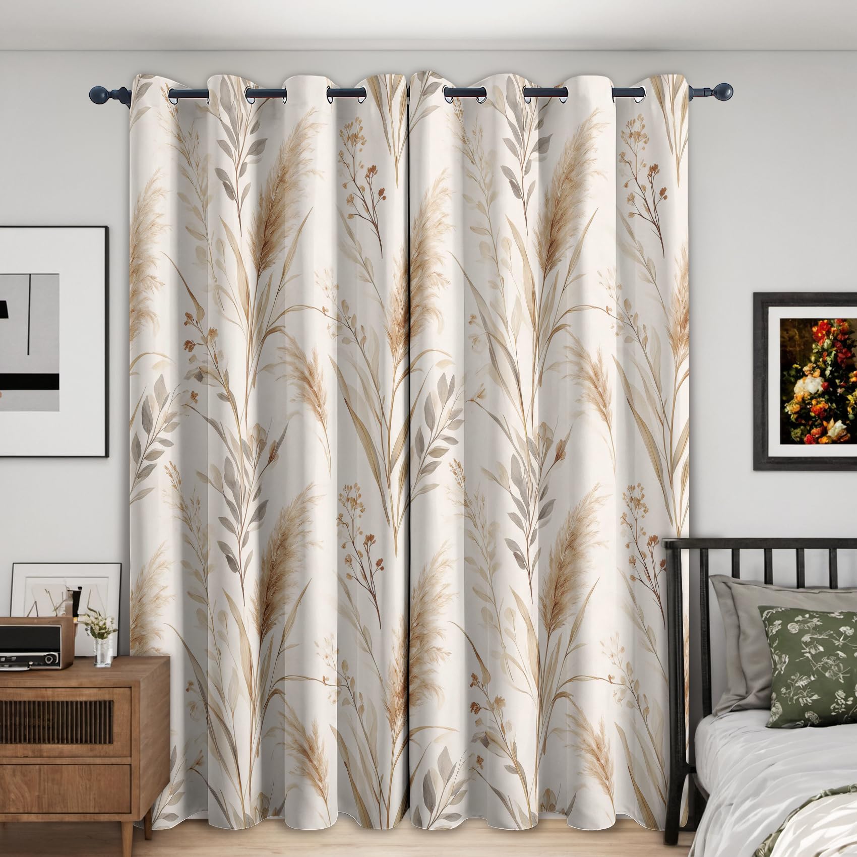 Botanical Blackout Curtains 46x54 Inch 2 Panels — image 1