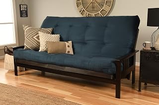 Kodiak Navy Suede Queen Futon Mattress - Folds Easily
