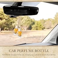 Vista 5 de BBTO Ambientador colgante para coche, 50 unidades, botellas de perfume de vidrio vacías, difusor de botellas de ambientador para aceites esenciales