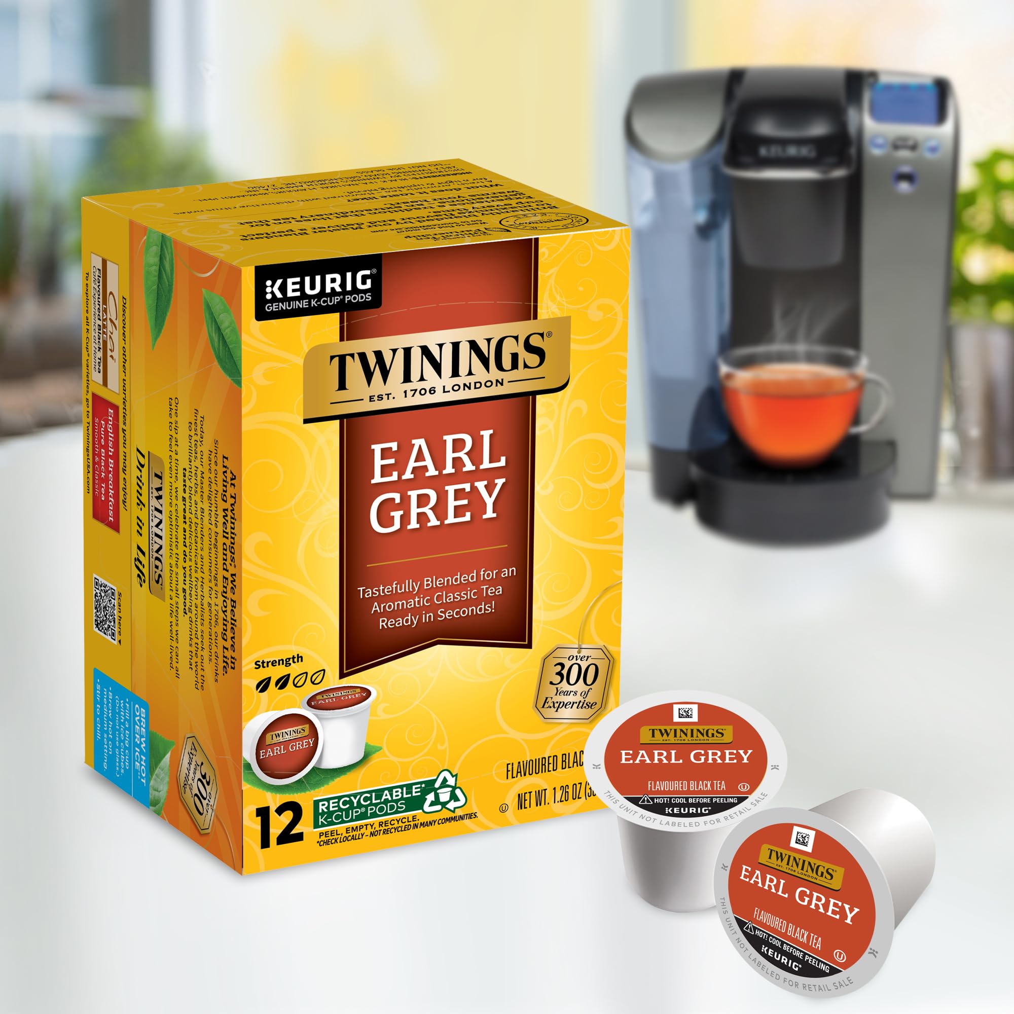 Twinings Earl Grey Tea K-Cup Pods Front View