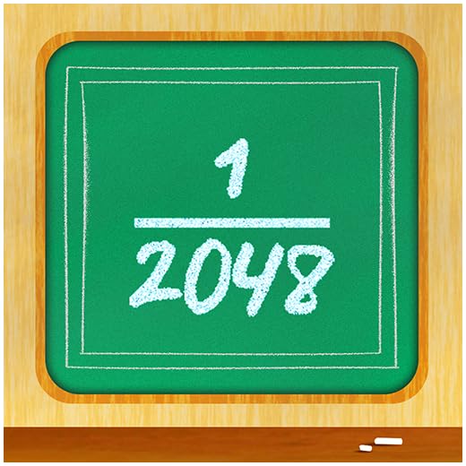 Fraction 1 : a placa equação matemática resolvendo 2048 - ouro