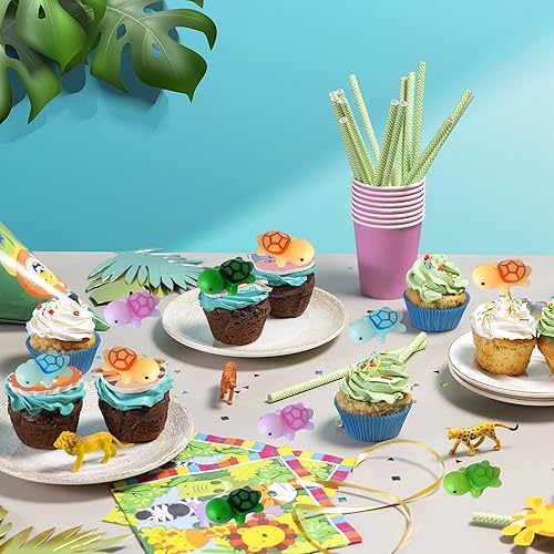 Miniatura 5 de Tindobewan 50 piezas de tortugas pequeñas de resina de tortuga marina miniatura de plástico para manualidades, decoración de jardín, decoración del