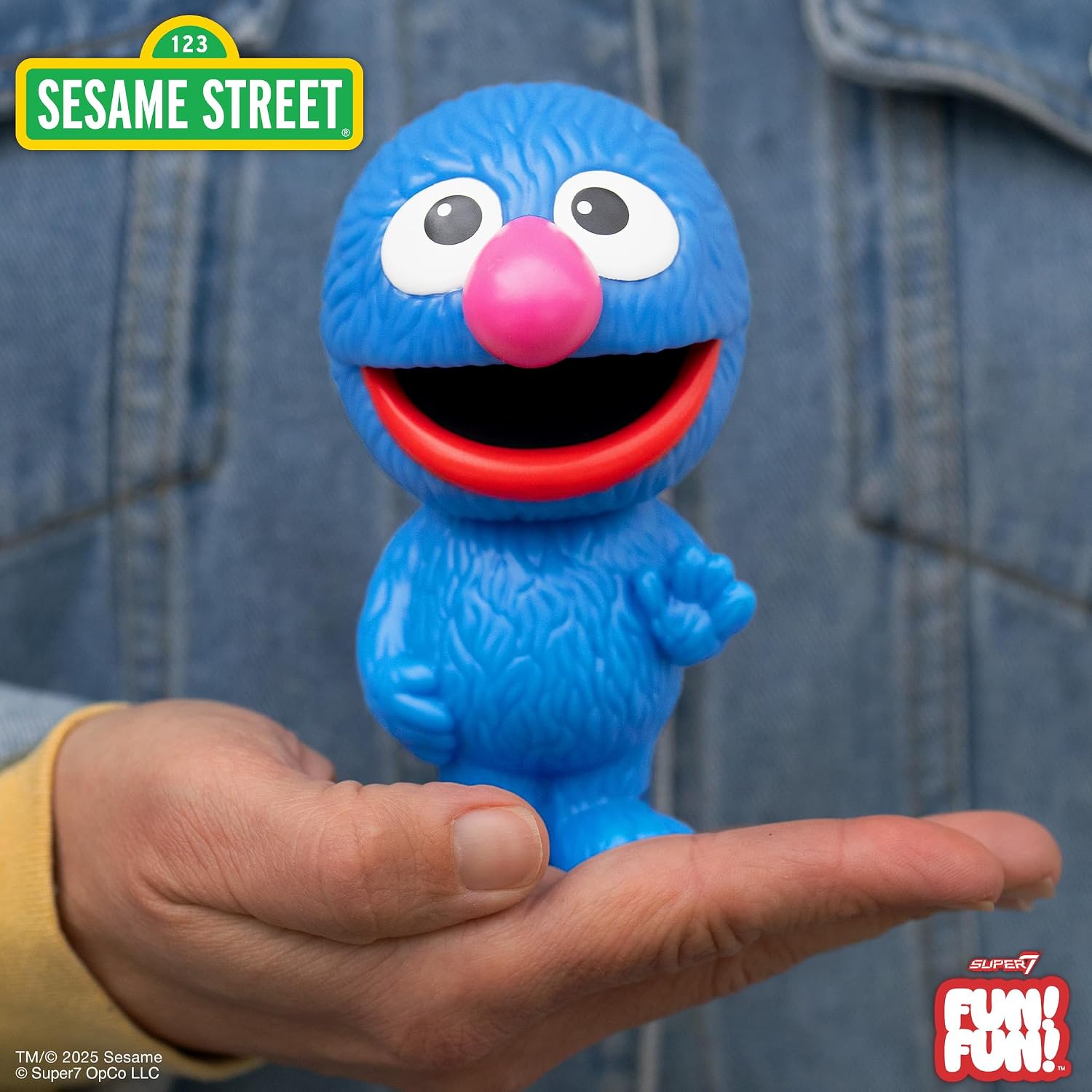 Super7 Fun! Fun! Sesame Street Grover Vinyl Figure - 5" Sesame Street Action Figure - Classic TV Show Collectibles and Retro Toys image 5