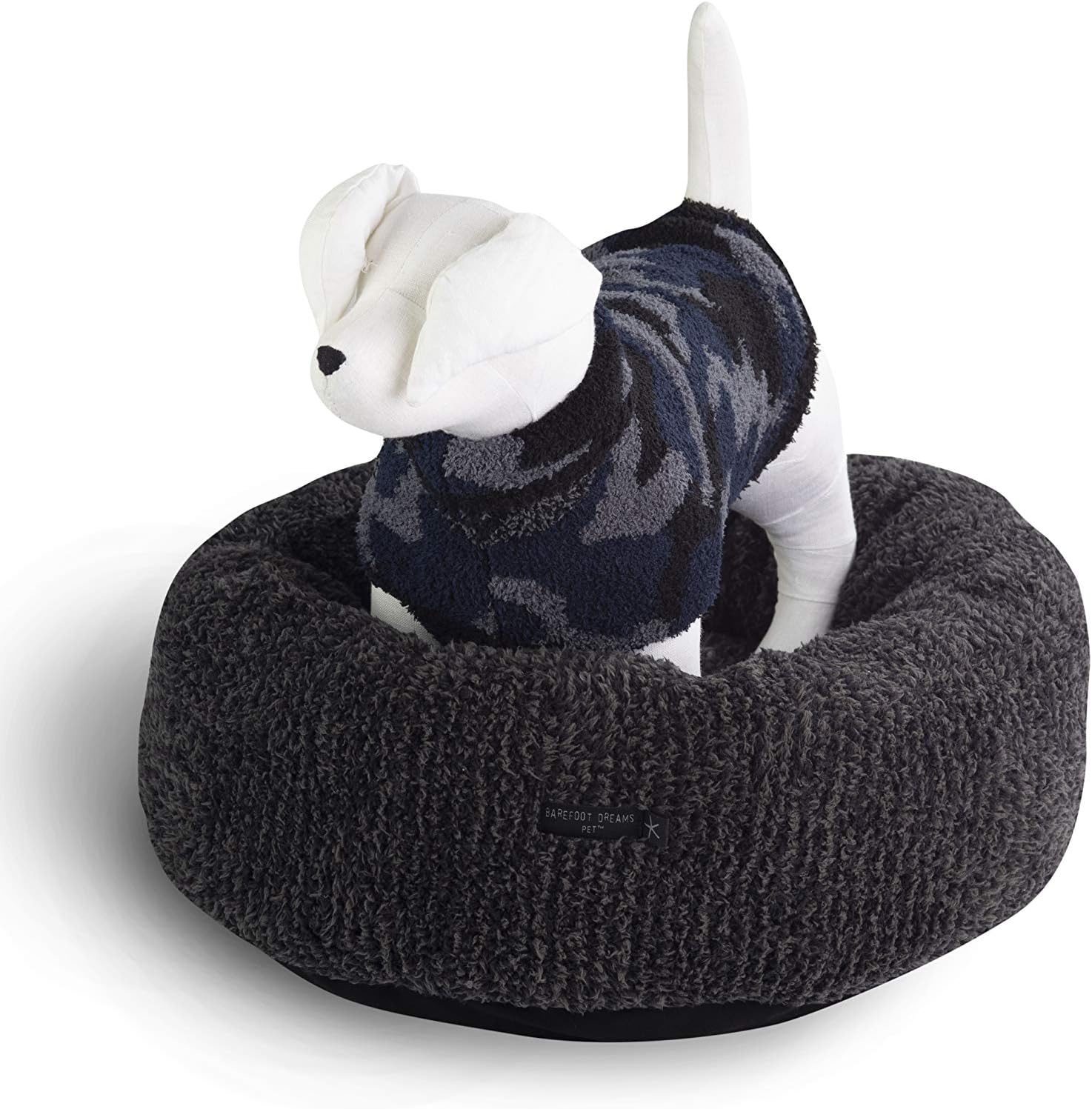 Barefoot Dreams® CozyChic® Round Pet Bed, Carbon-Black, Medium (26.5")