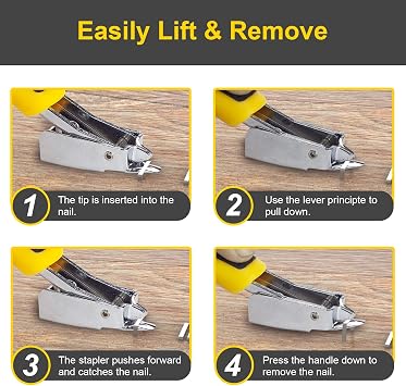 Staple Remover, Staple Puller Tool with Ergonomic Handle, Upholstery and Construction Heavy Duty Staple Removers for Removing All Kinds of Nails in Furniture, Floor, Wooden Box, Photo Frame, Carpet