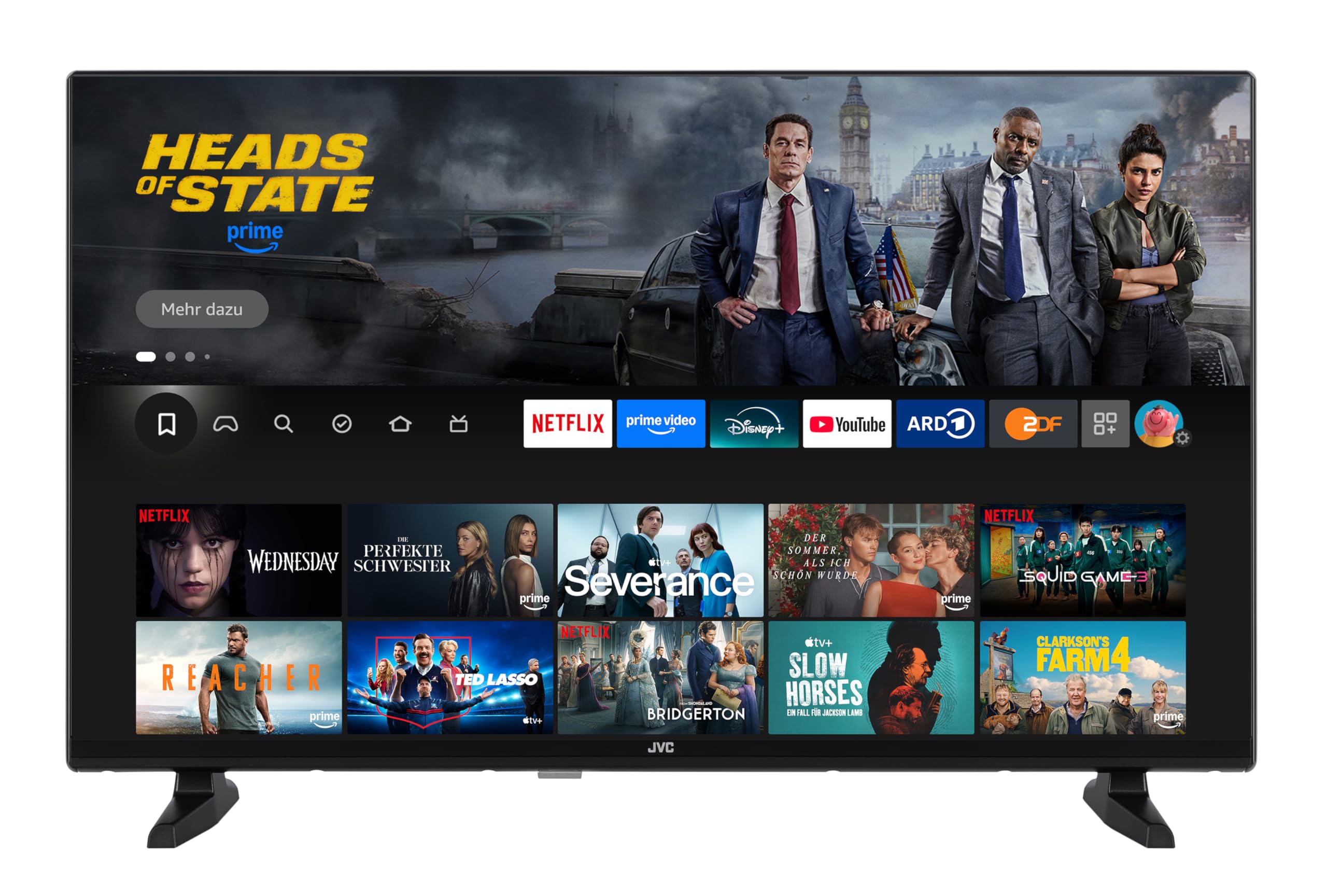 Jvc LT-32VRH3555 Fernseher Fire TV HD-Ready Smart TV HDR Fernseher mit Alexa Sprachsteuerung und Triple Tuner 32 Zoll – Bild 2