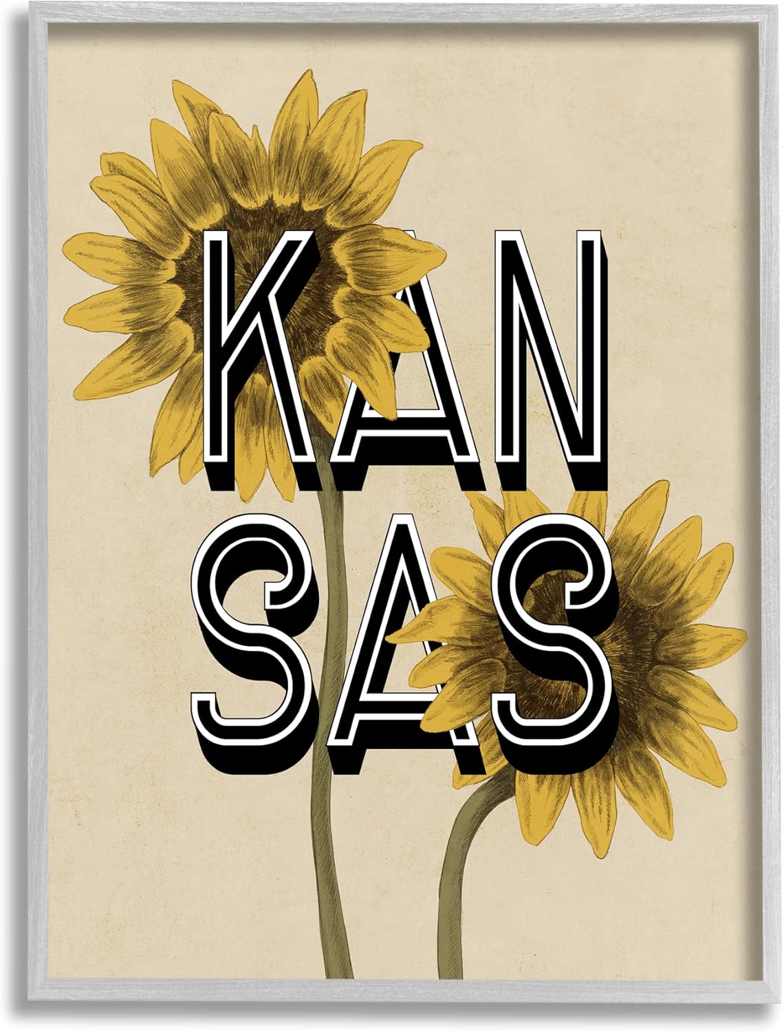 Stupell Industries Kansas Sunflowers Blossoms State Flower Botanicals, Design by Daphne Polselli