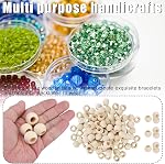100 PCS Large Hole Wooden Beads 20mm Unfinished Round Wooden Craft Beads Bulk Spacer with Beautiful Grain for Decoration DIY Crafts Jewelry Making Accessories