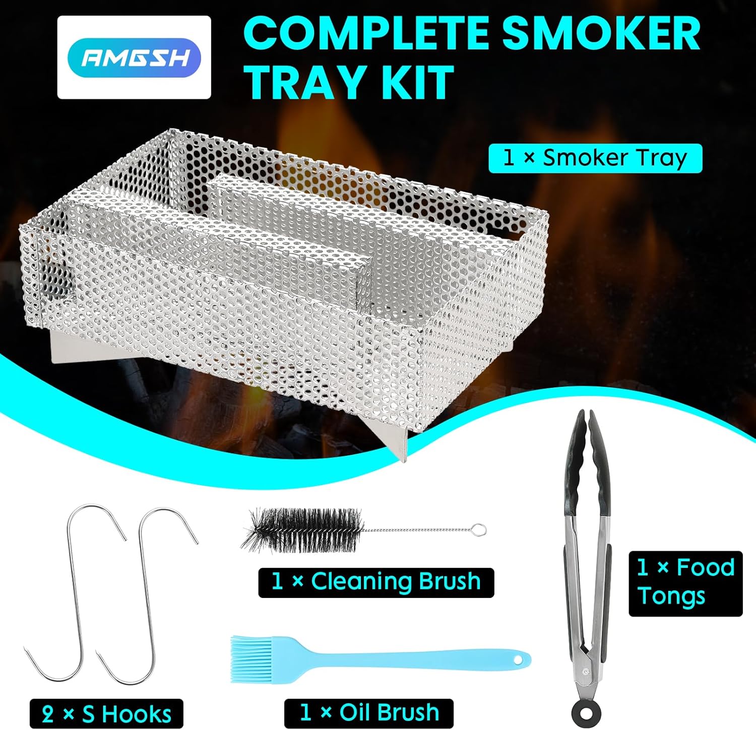 12 Hours Pellet Smoker Tray Box, 5”×8”, like Smoke Tube for Pellet Smoker, for Hot & Cold Smoking Meat, Fish, Cheese, and Pork, compatible with Any Grill or Smoker