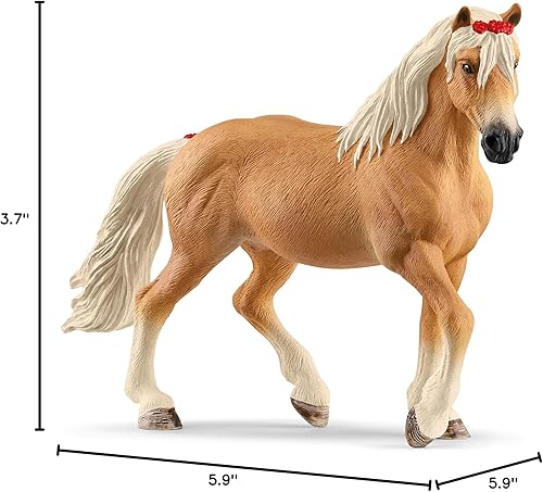 Miniatura 7 de Schleich Horse Club 2023 - Auténtica figura de caballo de yegua Haflinger – Juguete realista de yegua para niños y niñas, imaginación y juego