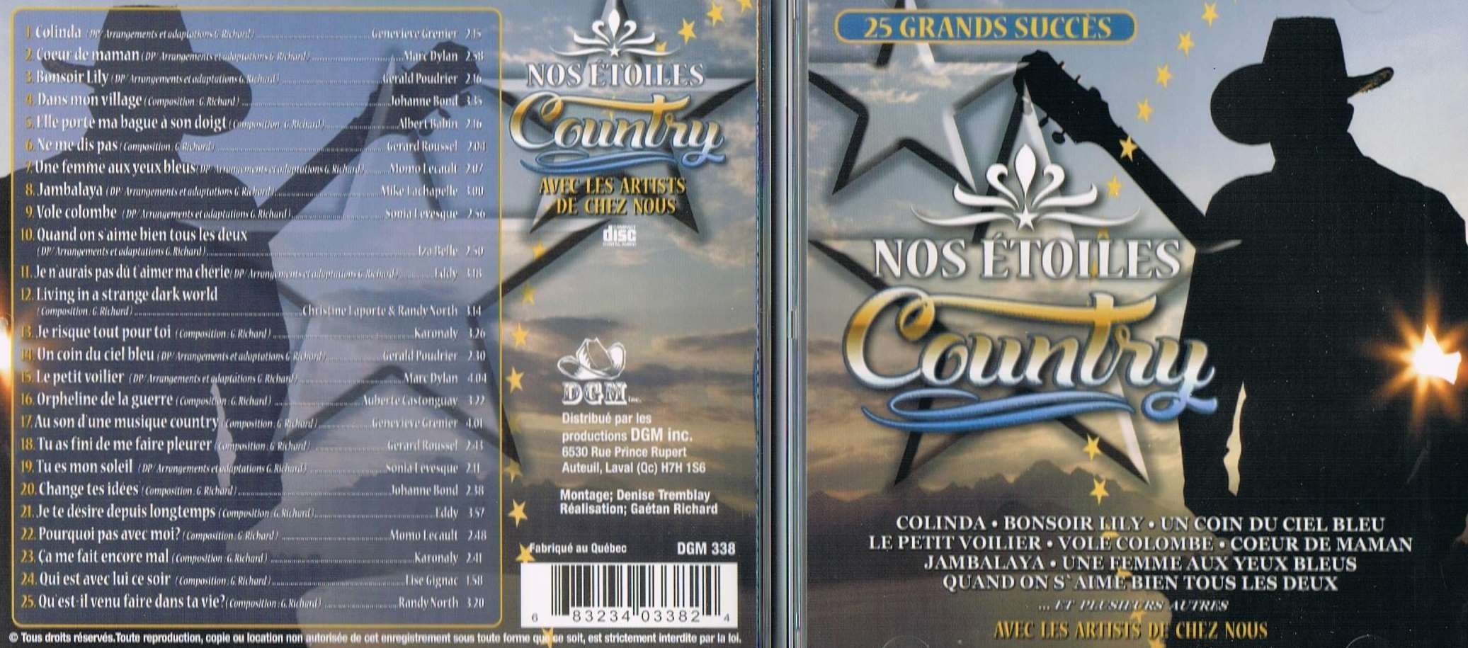 Nos Étoiles Country - 25 Grands Succes avec les artistes de chez nous [Audio CD] Genevieve Grenier, Marc Dylan, Gerald Poudrier, Johanne Bond, Albert Babin, Gerald Roussel, Momo Lecault, Mike Lachapelle, Sonia Levesque, Iza Belle, Eddy, Christine Laporte, Randy North, Karonaly, Auberte Castonguay, Lise Gignac,
