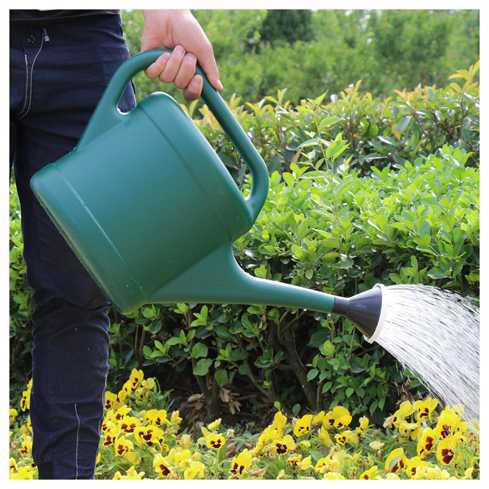 Esta regadera de jardín, regadera para Plantas de Exterior, regadera con Cabezal rociador, Maceta para Plantas de Interior y Exterior, regadera Azul Marino de Boquilla Larga para Plantas de