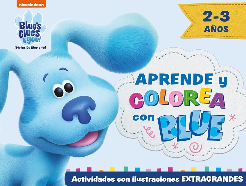 Portada de Aprende y Colorea con Blue : Cuaderno de Vaca
