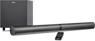 MEDION Convertible Bluetooth 2.1 TV Soundbar con Subwoofer senza fili P64150 (2x 30 W + 60 W, HDMI ARC con CEC, AUX, ingresso ottico, MD 45001)